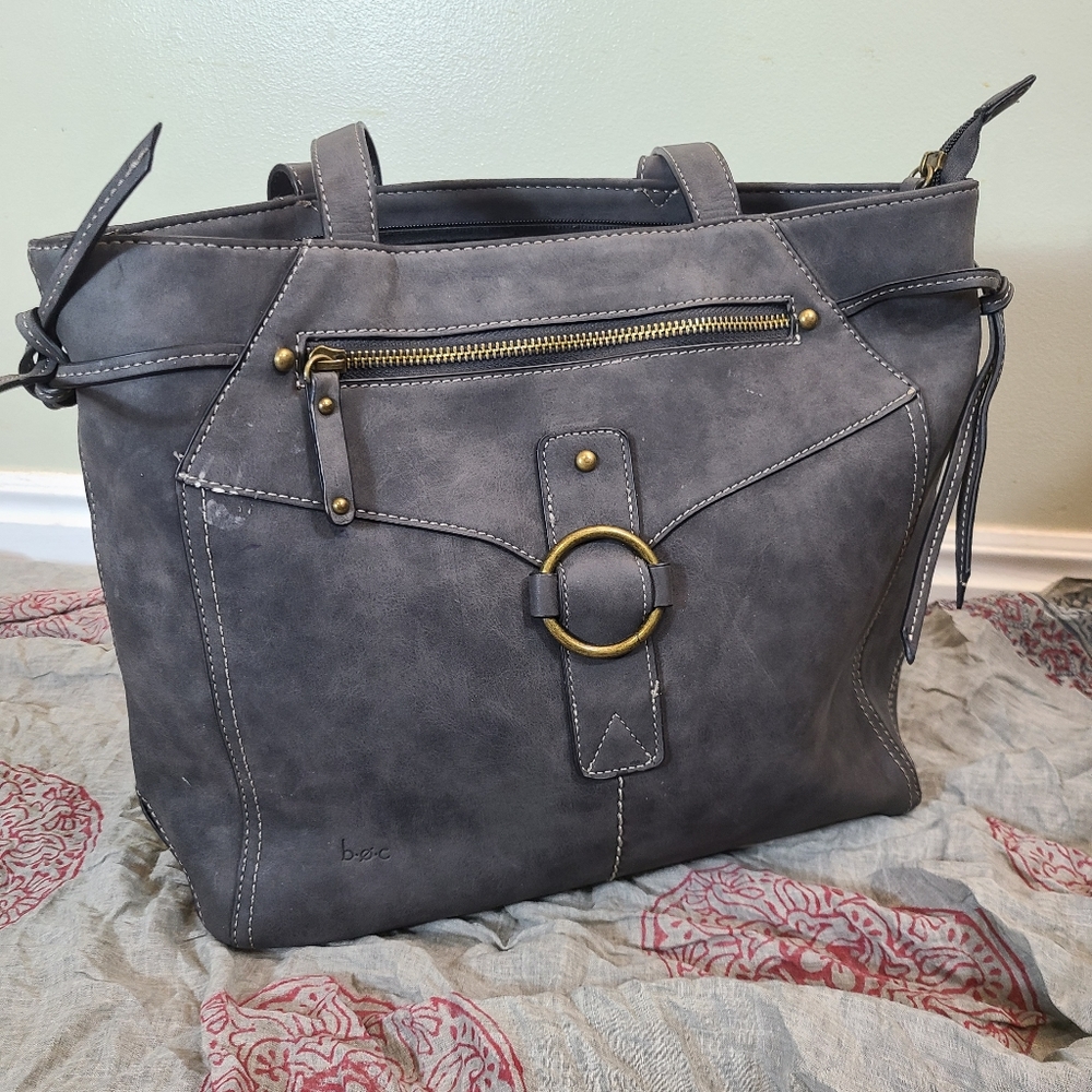 BOC Gray Taupe Tote Handbag